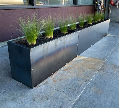 metal planter boxes h|rectangular metal planter box.